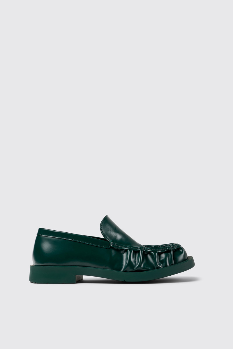 CAMPERLAB Green Leather Loafers outlook