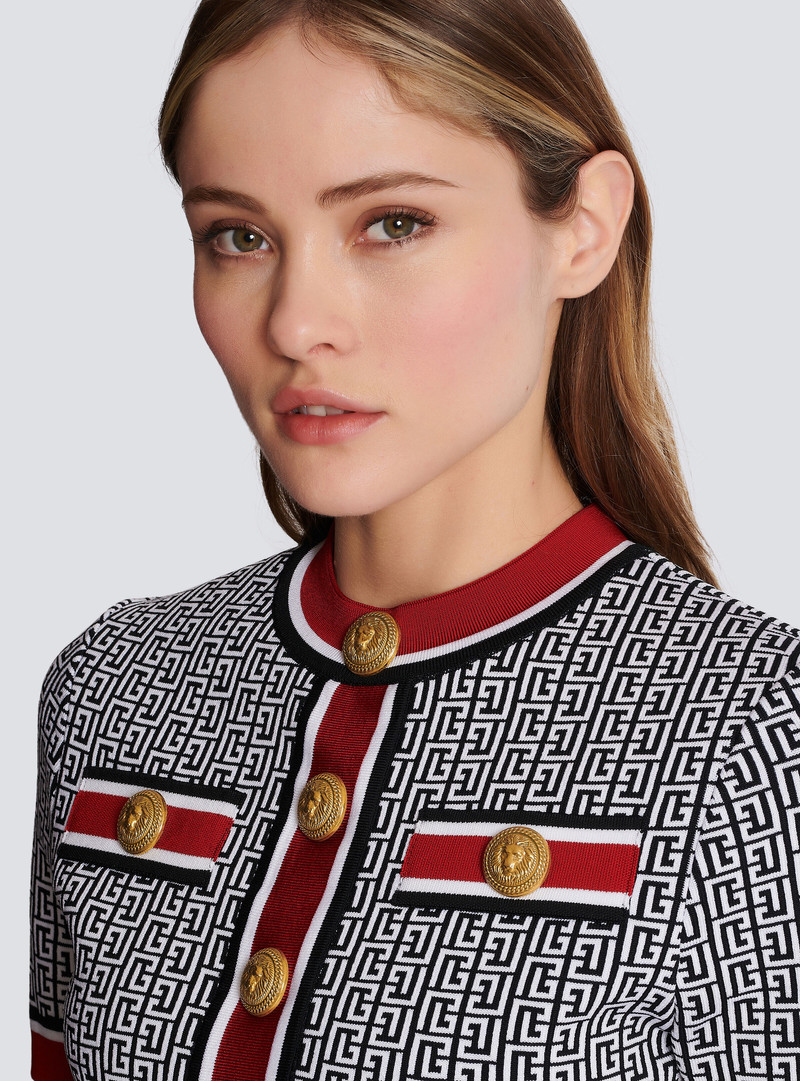 Jacquard monogrammed crop top 7