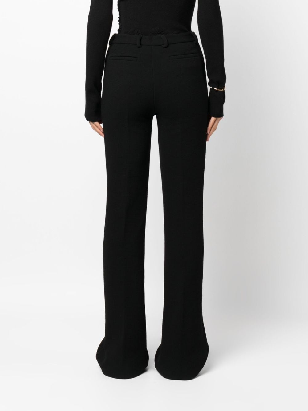 high-waist straight-leg tailored trousers - 4