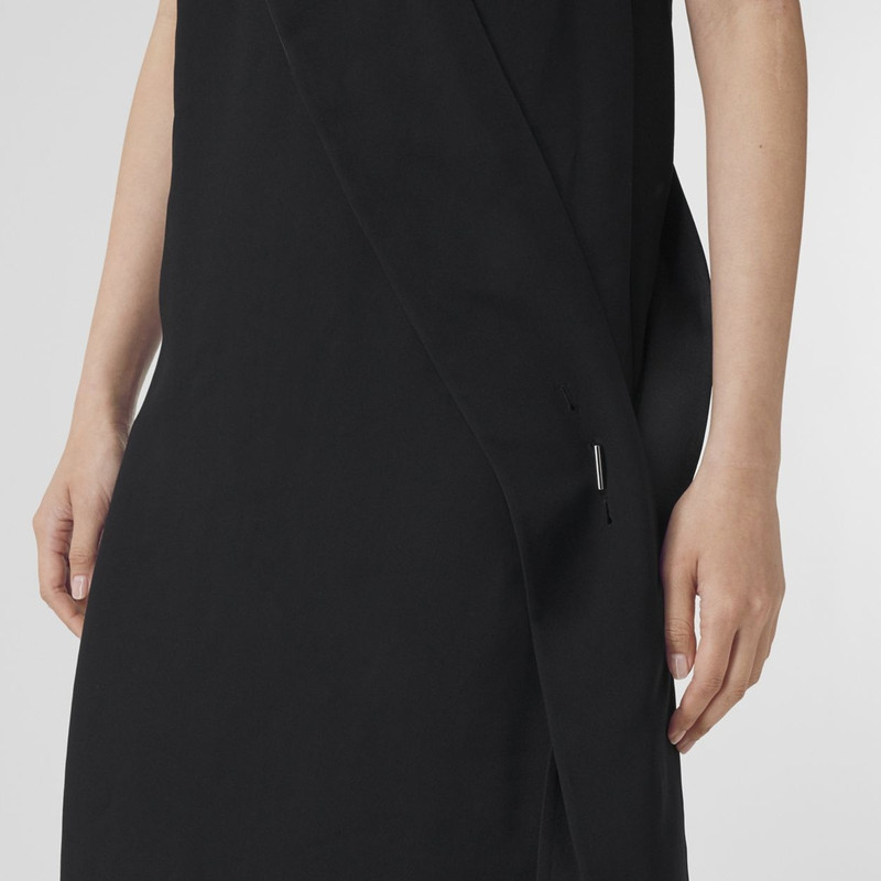 Silk Satin Sash Detail Sleeveless Dress 5