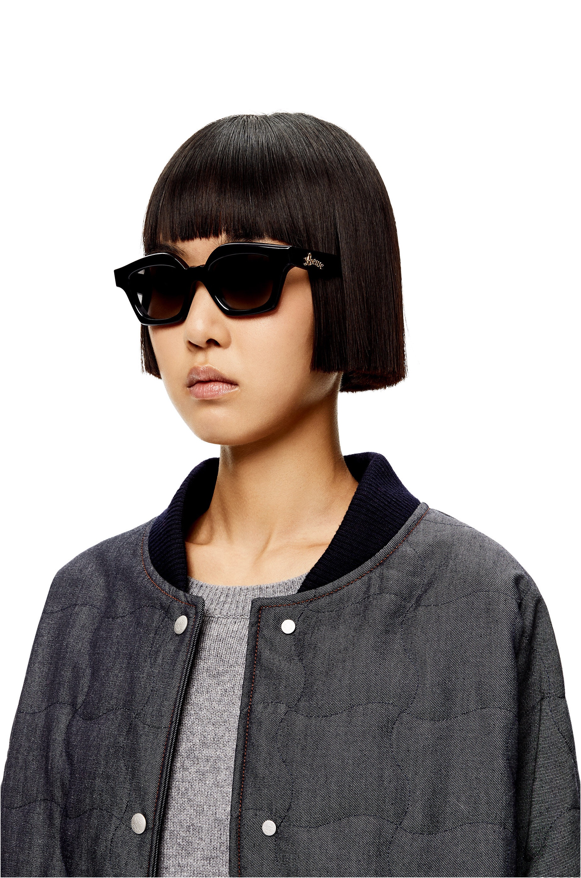Small browline sunglasses in acetate - 2
