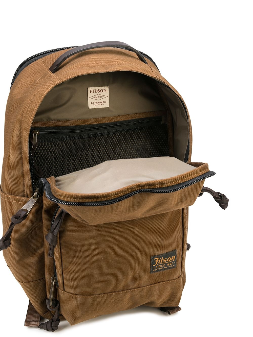 large logo-patch backpack - 5