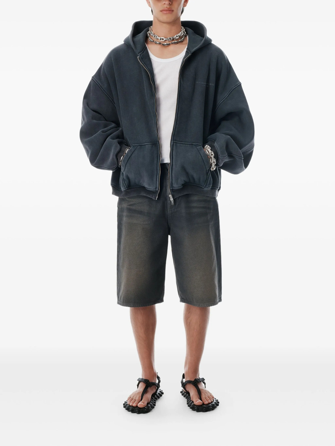 Zip Up Hoodie With Graphic Logo - 3