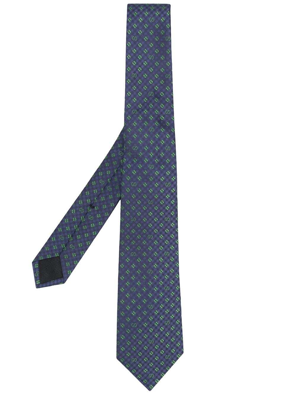 GG and shamrocks silk tie - 1