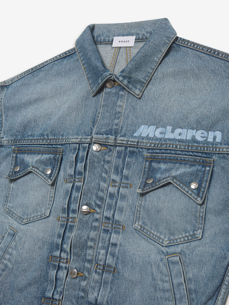 Rhude DENIM EMBROIDERED JACKET outlook