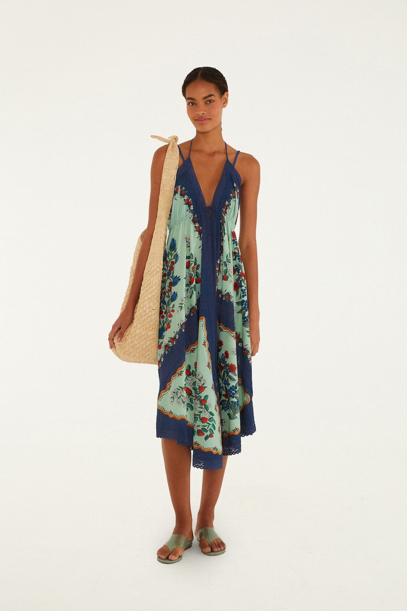 Faded Green Fruit Beauty Maxi Dress 4