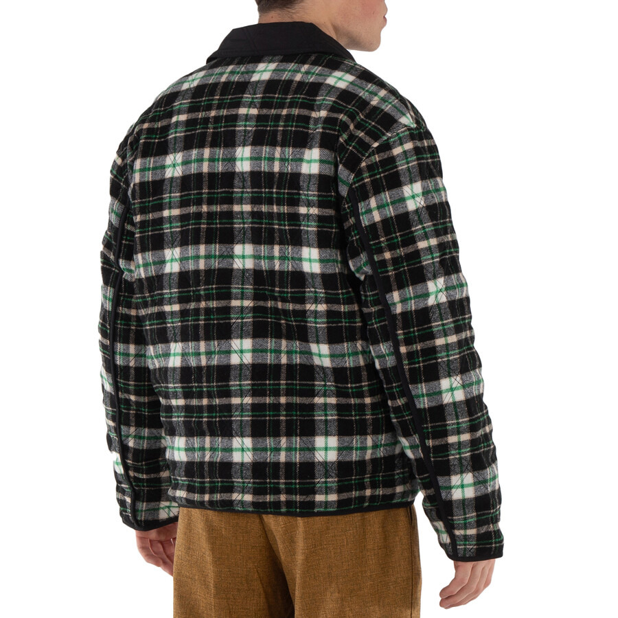Holzweiler Men's Green Mix Gomezi Check Combat Jacket - 4