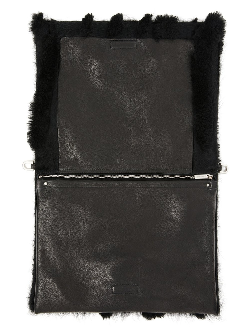 Black Beveled Messenger Bag 5