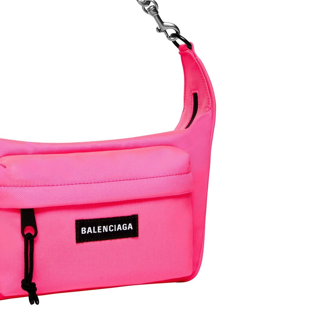 Raver Medium Bag With Chain in Fluo Pink - 8