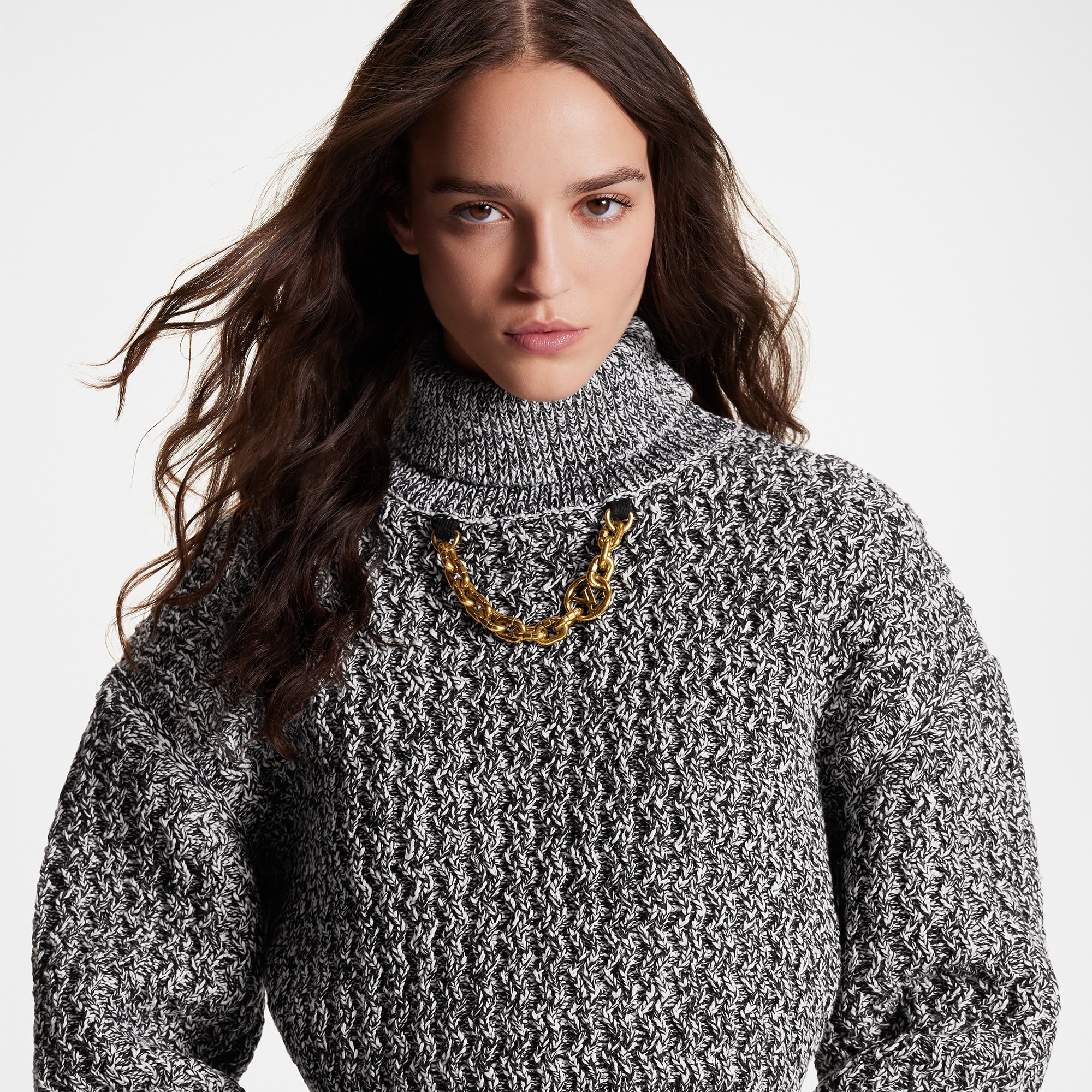 Ribbed Knit Cropped Turtleneck - 4