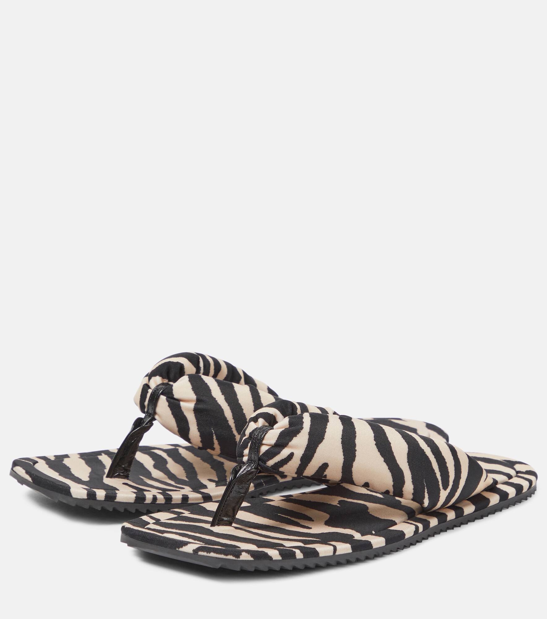 Indie zebra-print thong sandals - 5