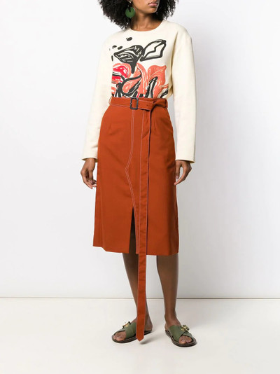 Marni belted tulip skirt outlook