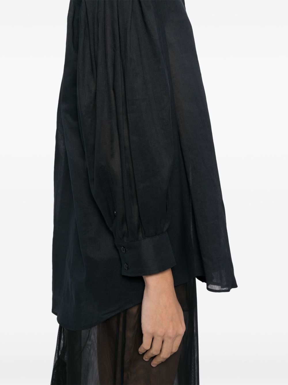 sailor-collar puff-sleeves shirt - 5