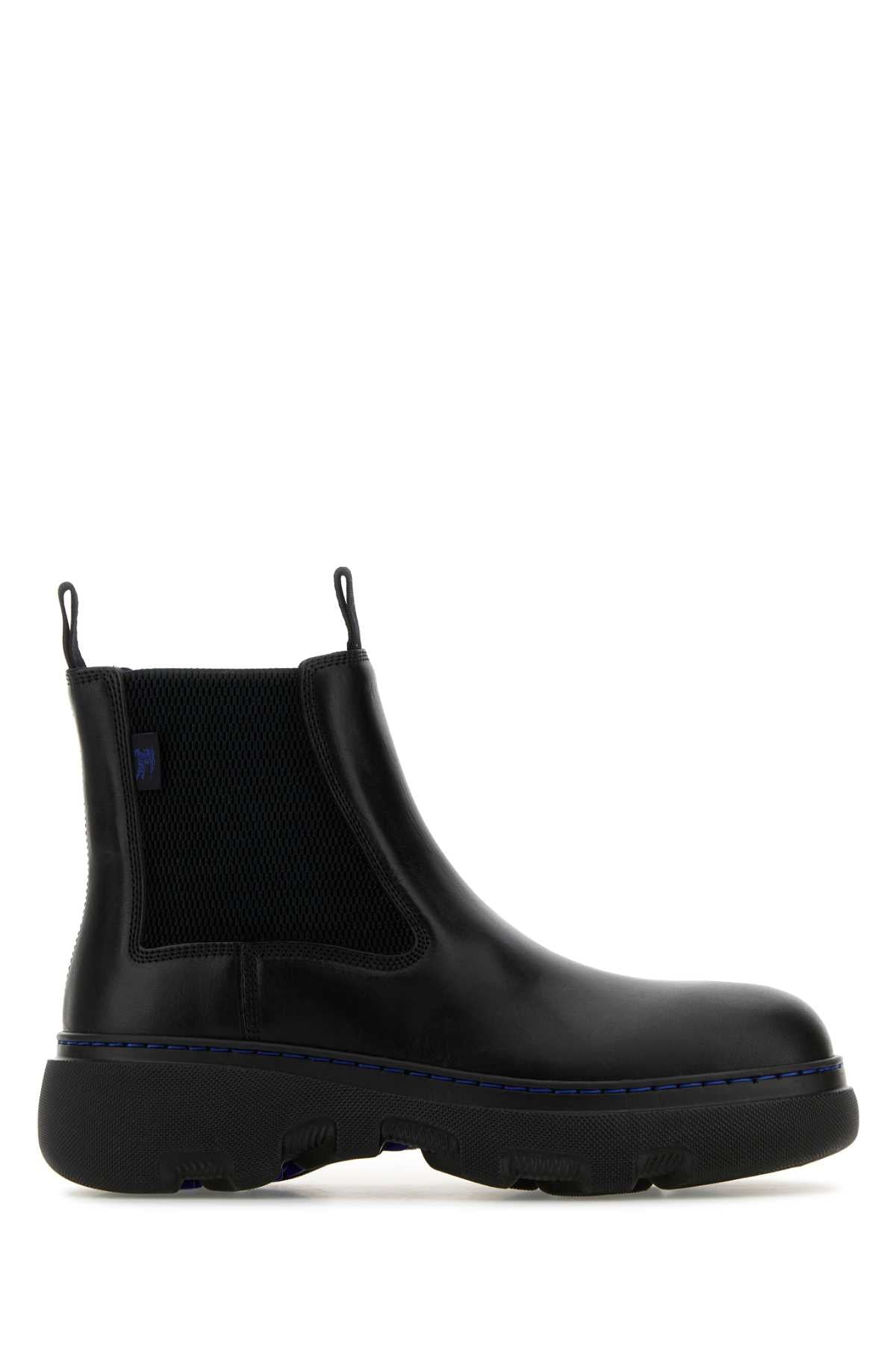Burberry Women Black Leather Ankle Boots - 1