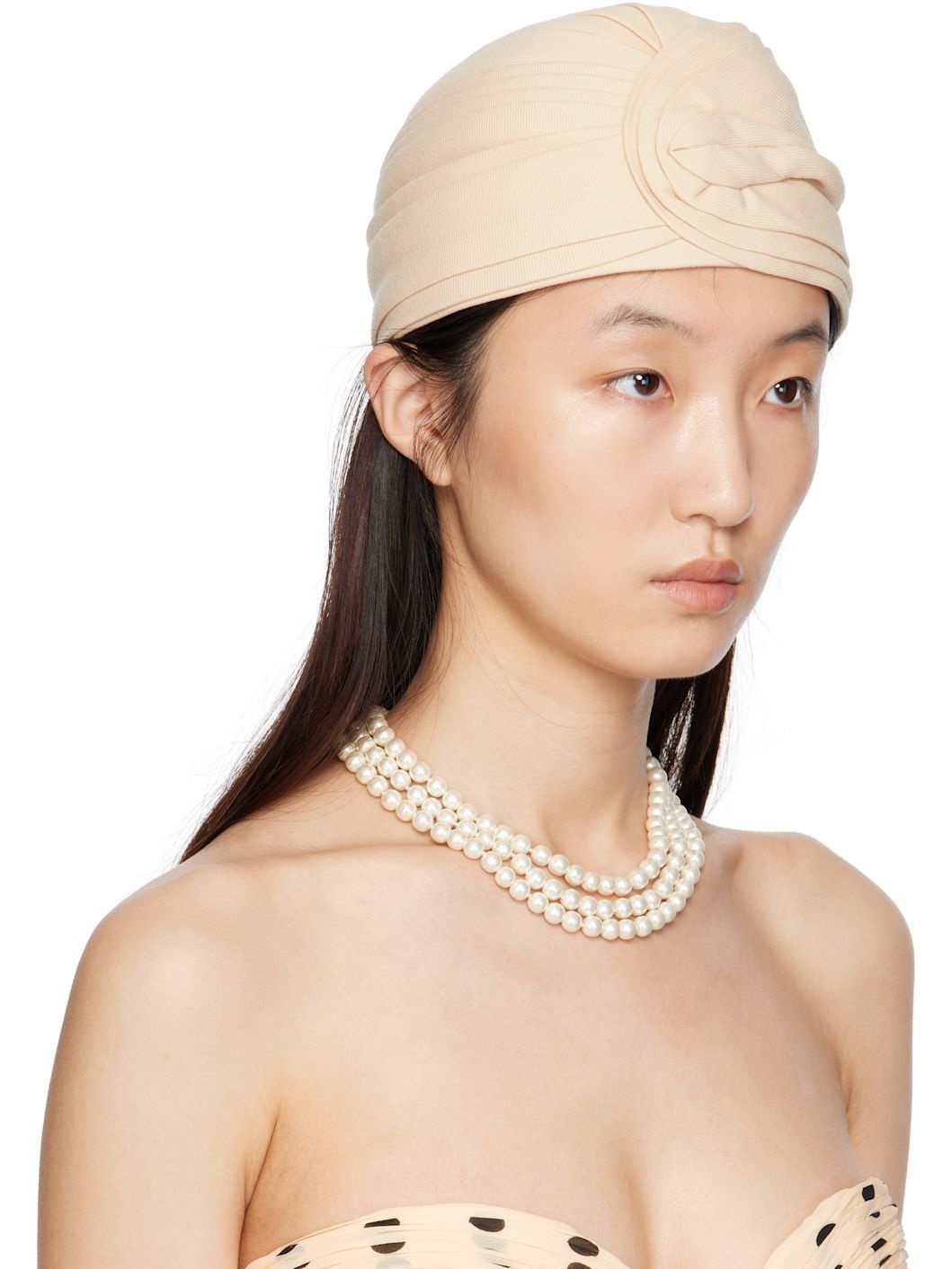 Beige Rigid Wool Hat - 2