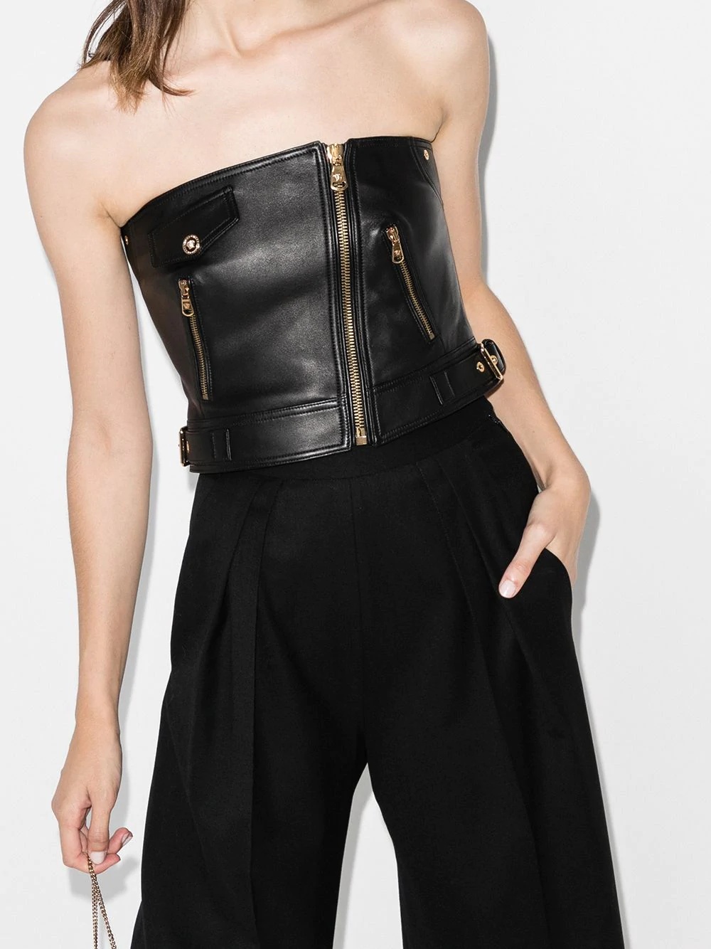 biker-style corset top - 2