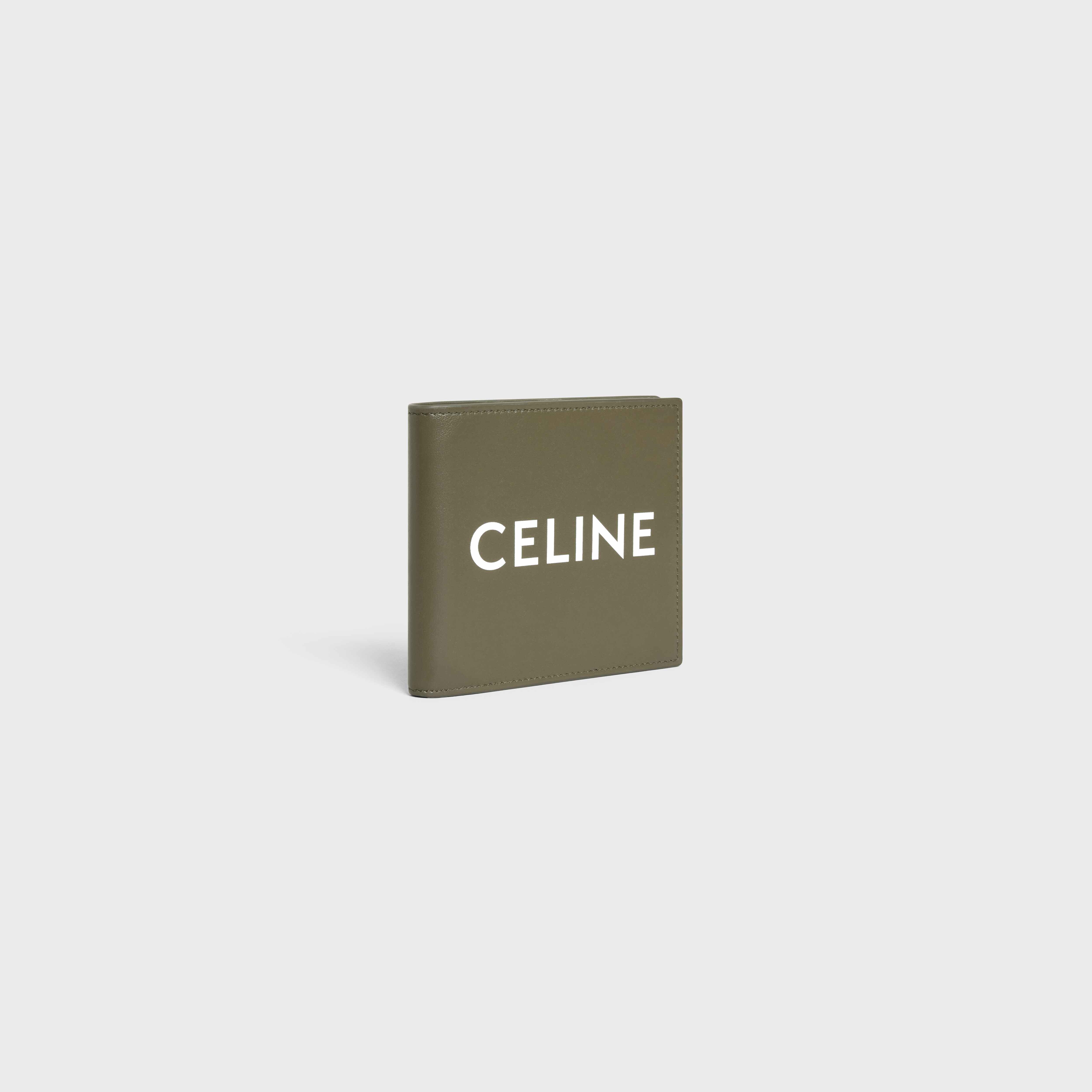 Bi-fold wallet in Smooth Calfskin with celine print - 2