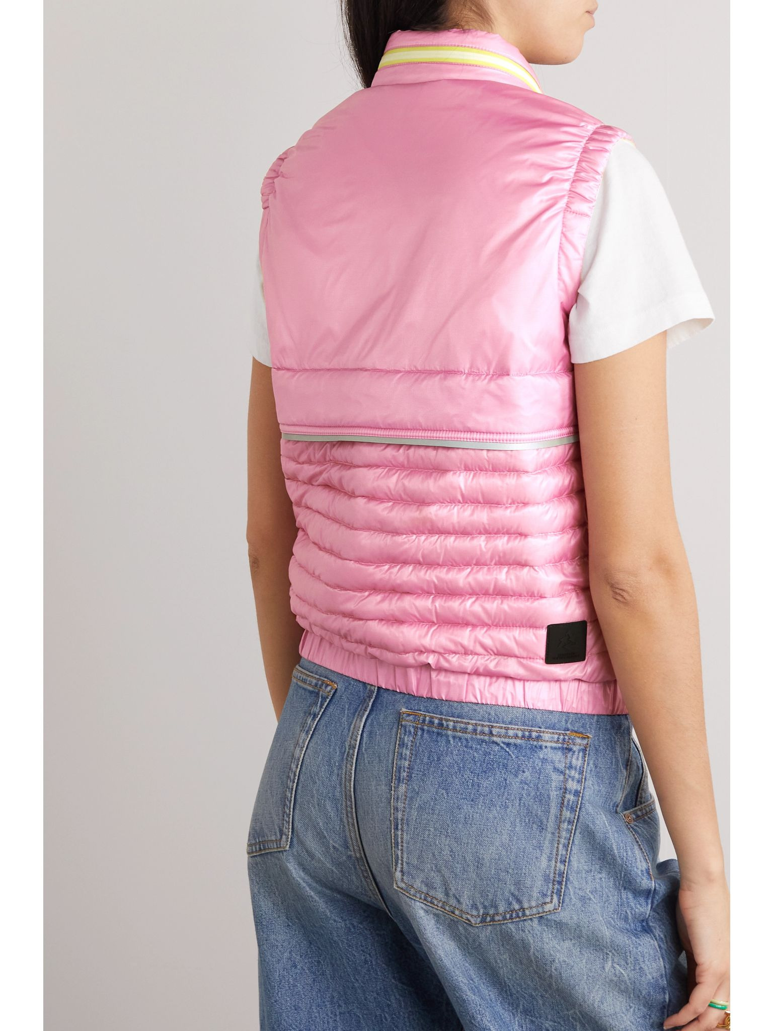 Gumiane quilted shell down vest Pink - 4