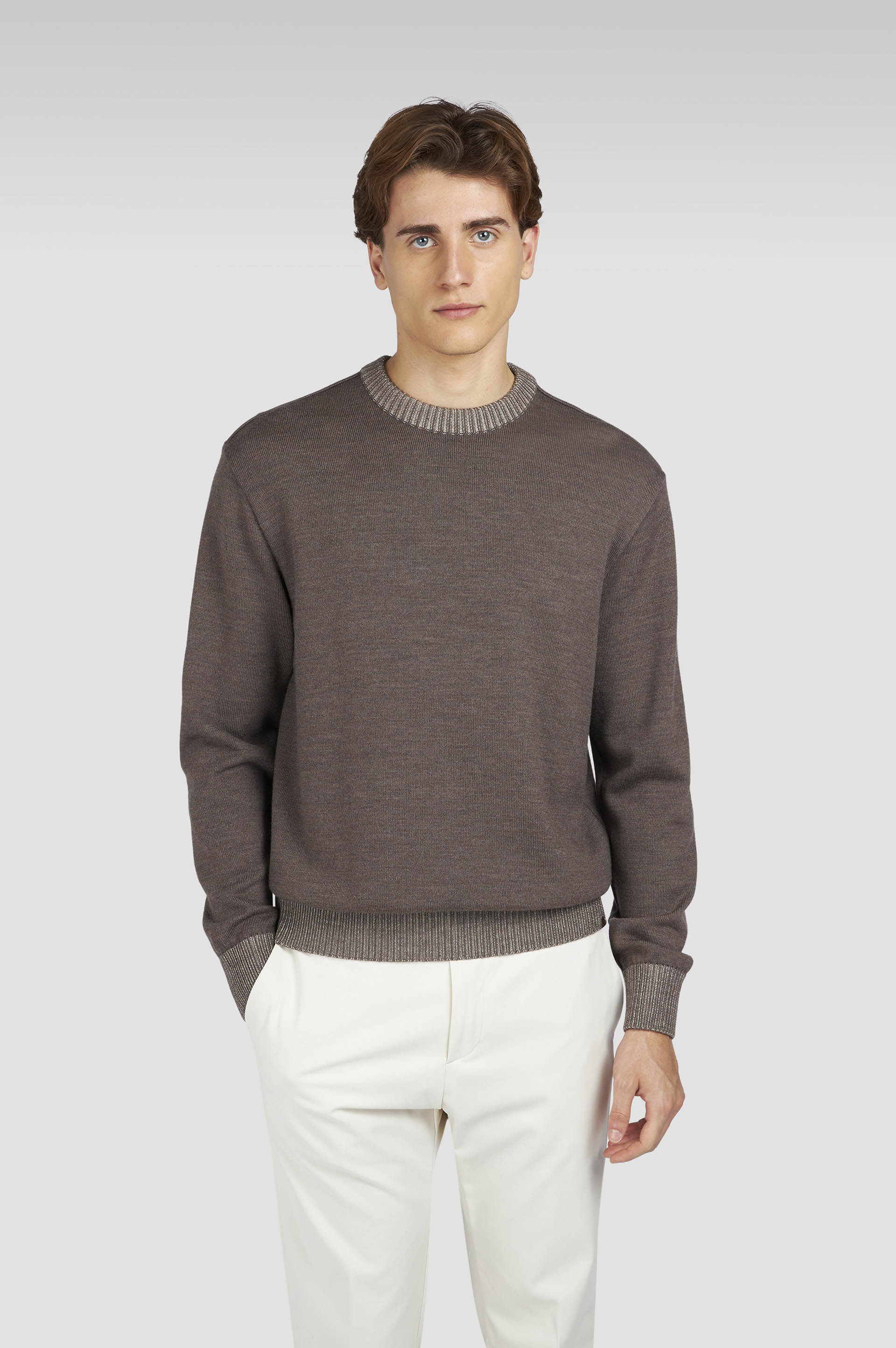 SOFT COOL TOUCH WOOL CREWNECK SWEATER - 6