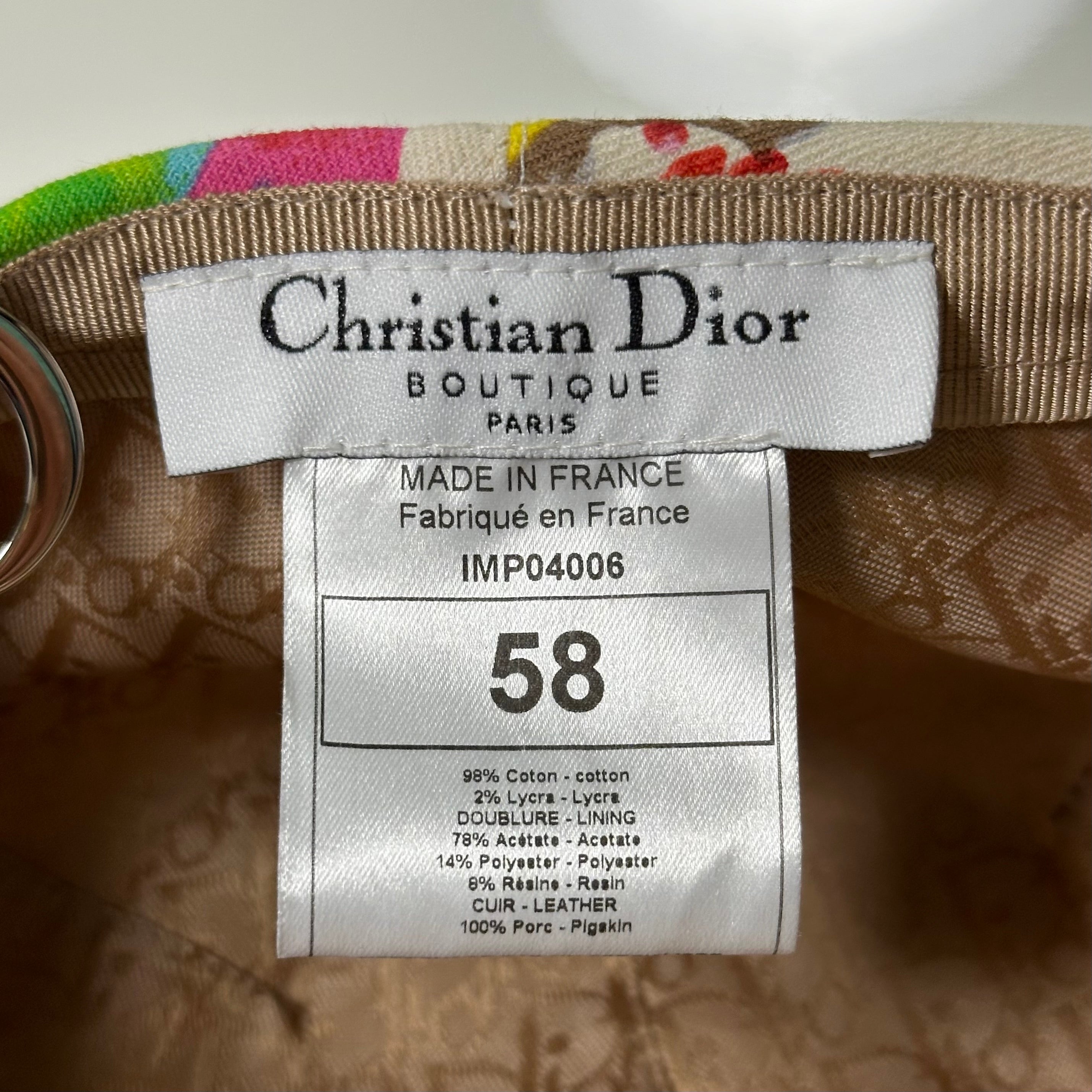 CHRISTIAN DIOR Spring Summer 2004 Floral Print Casquette - 5