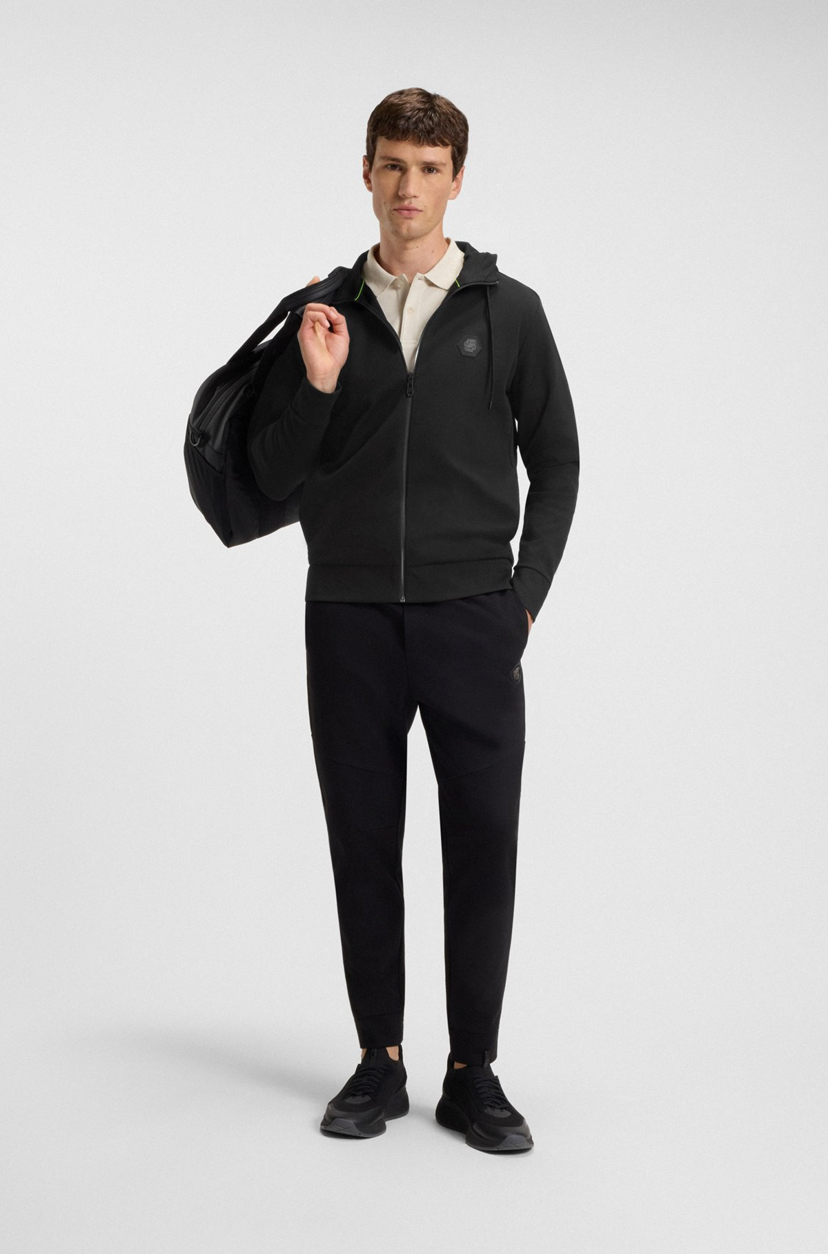 RELAXED-FIT HOODIE WITH DOUBLE B MONOGRAM - 4