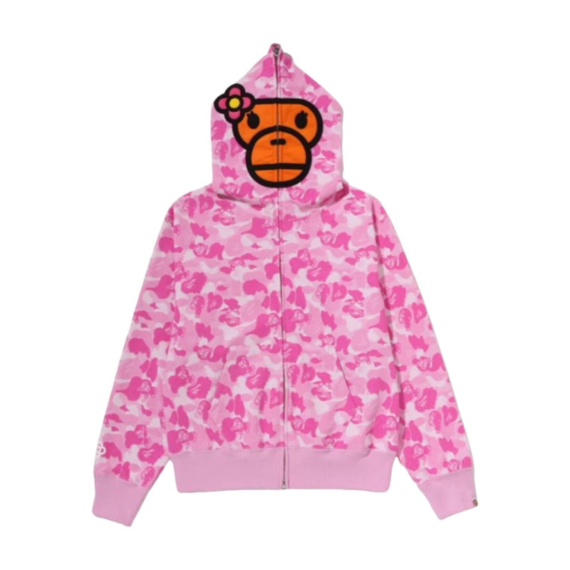 (WMNS) A Bathing Ape Baby Lisa Abc Camo Full Zip Hoodie 'Pink' 2M20-215-301-PNK 3
