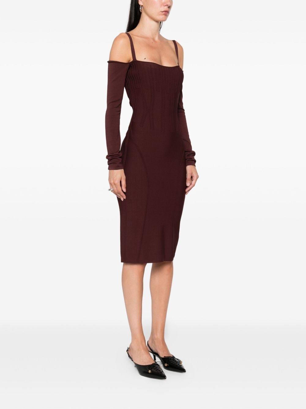 boning-detail dress - 3