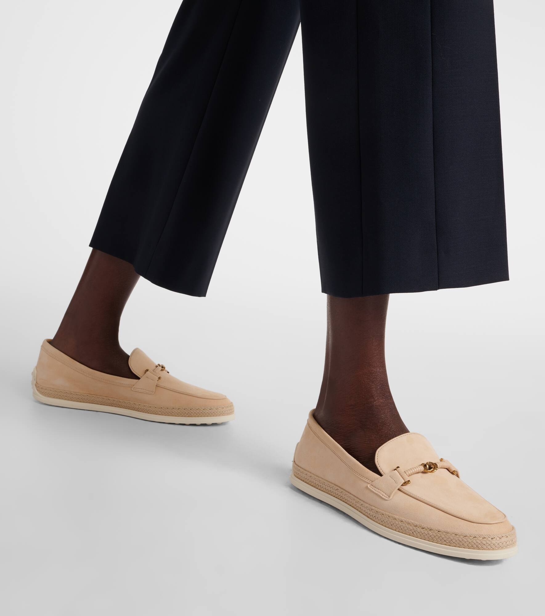 T Ring suede loafers - 4