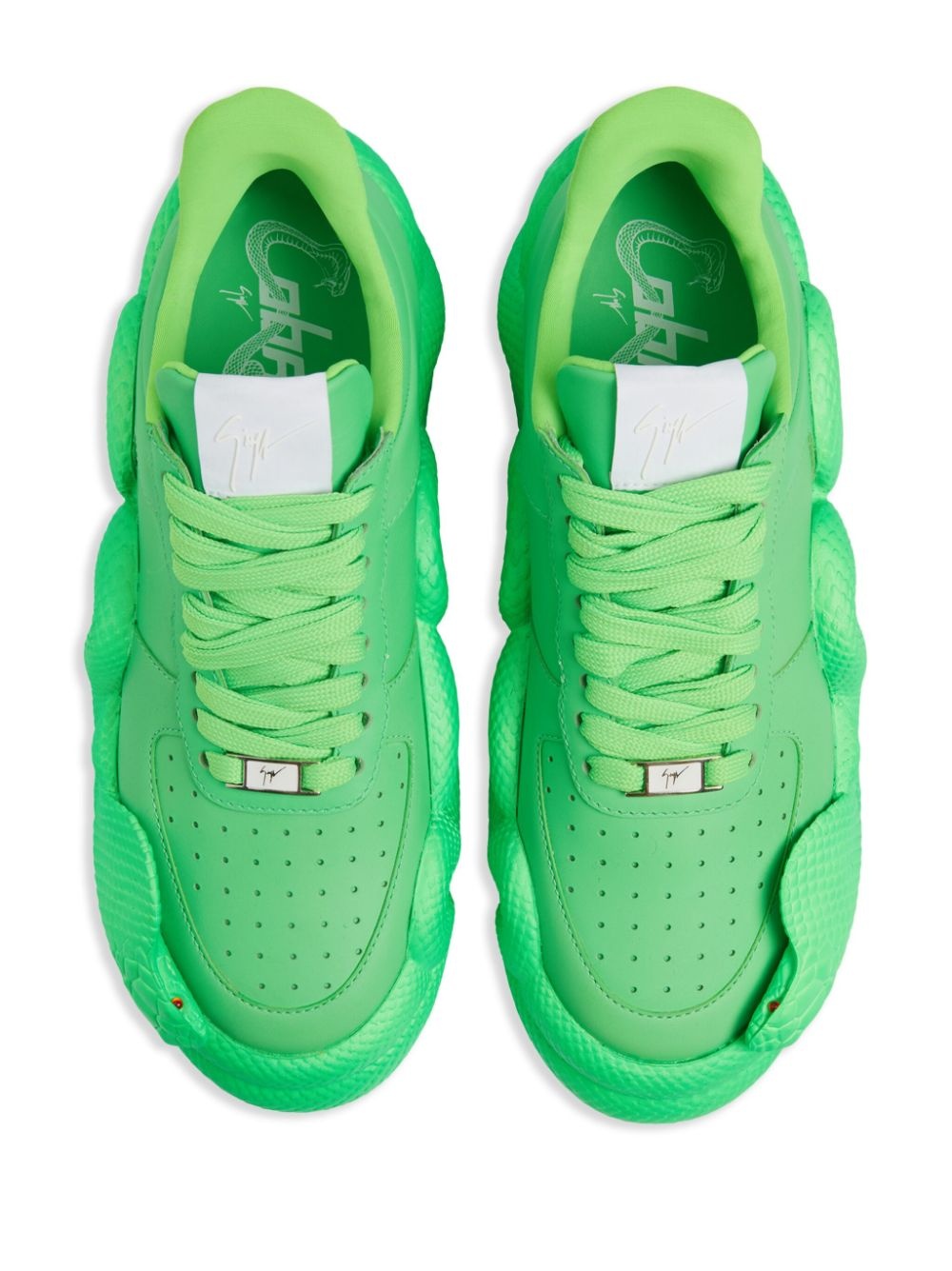 Cobras snake-wrapped sneakers - 4