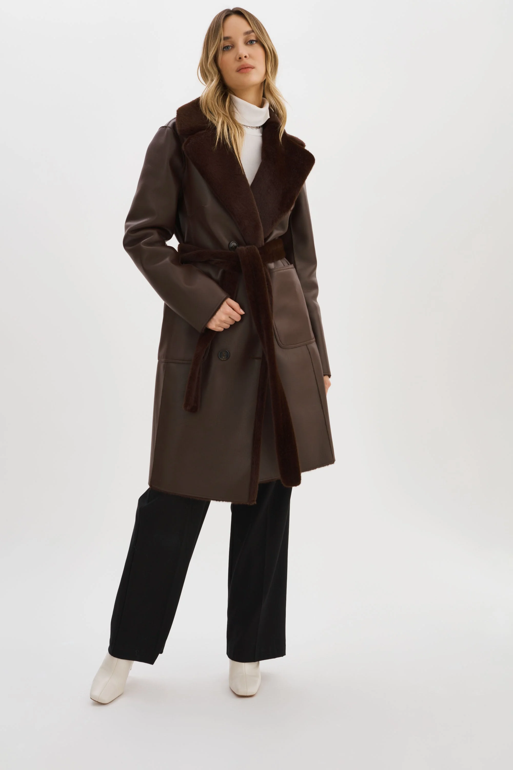 ABIGAIL | Reversible Faux Shearling Coat - 1