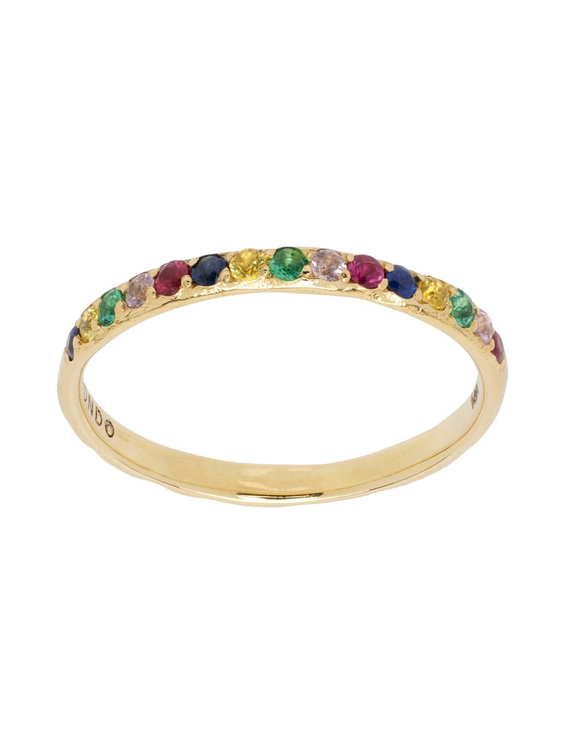 Gold Amador 2mm Pave Ring 1