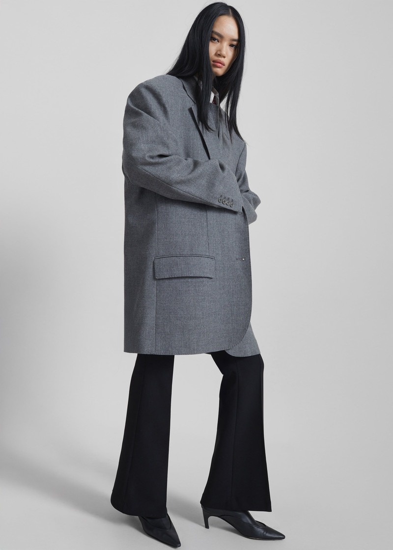 Lismore Wool Oversized Blazer - Grey 6