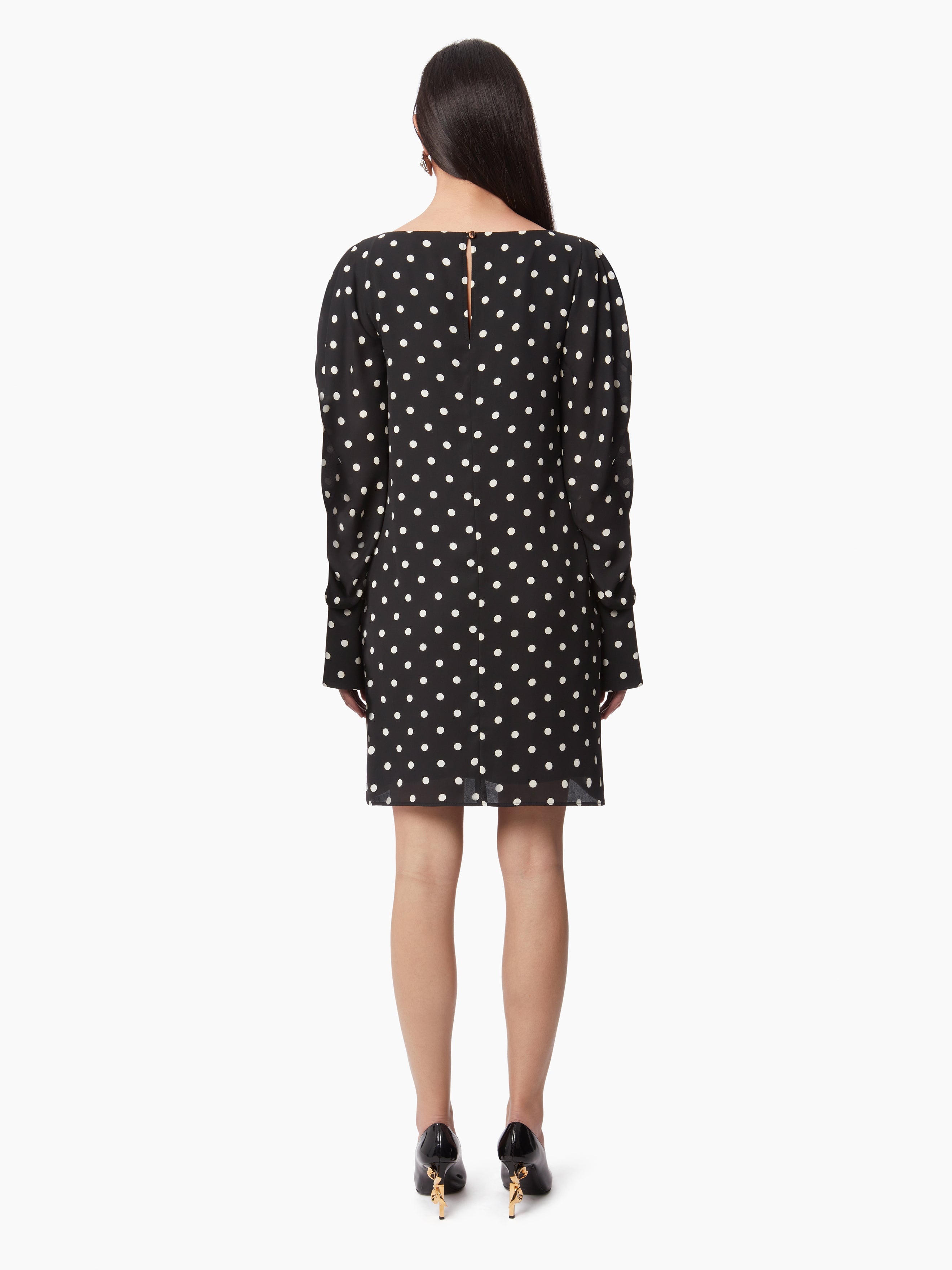MINI DRESS WITH RUCHED SLEEVES - 3