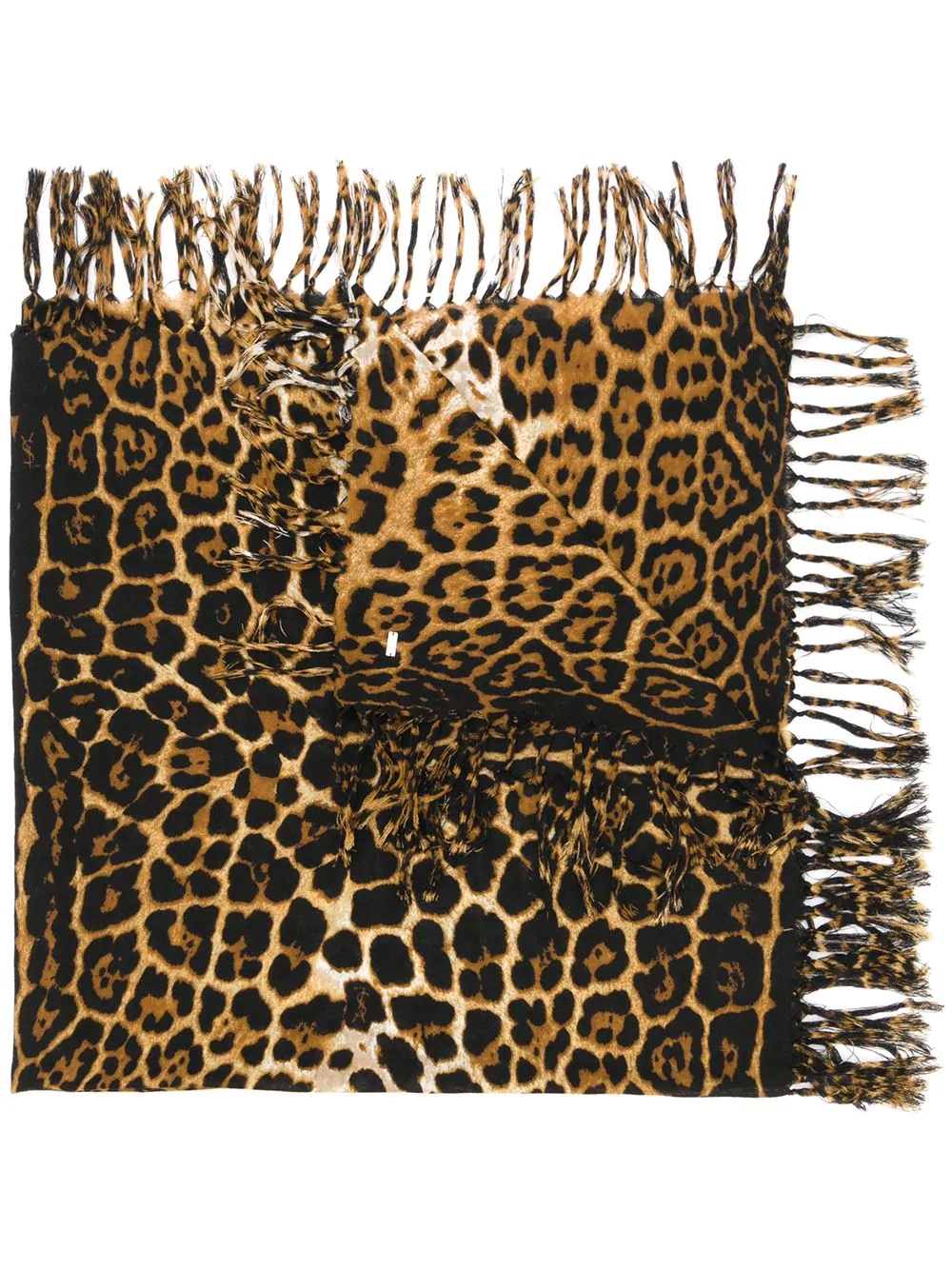 leopard-print scarf - 1