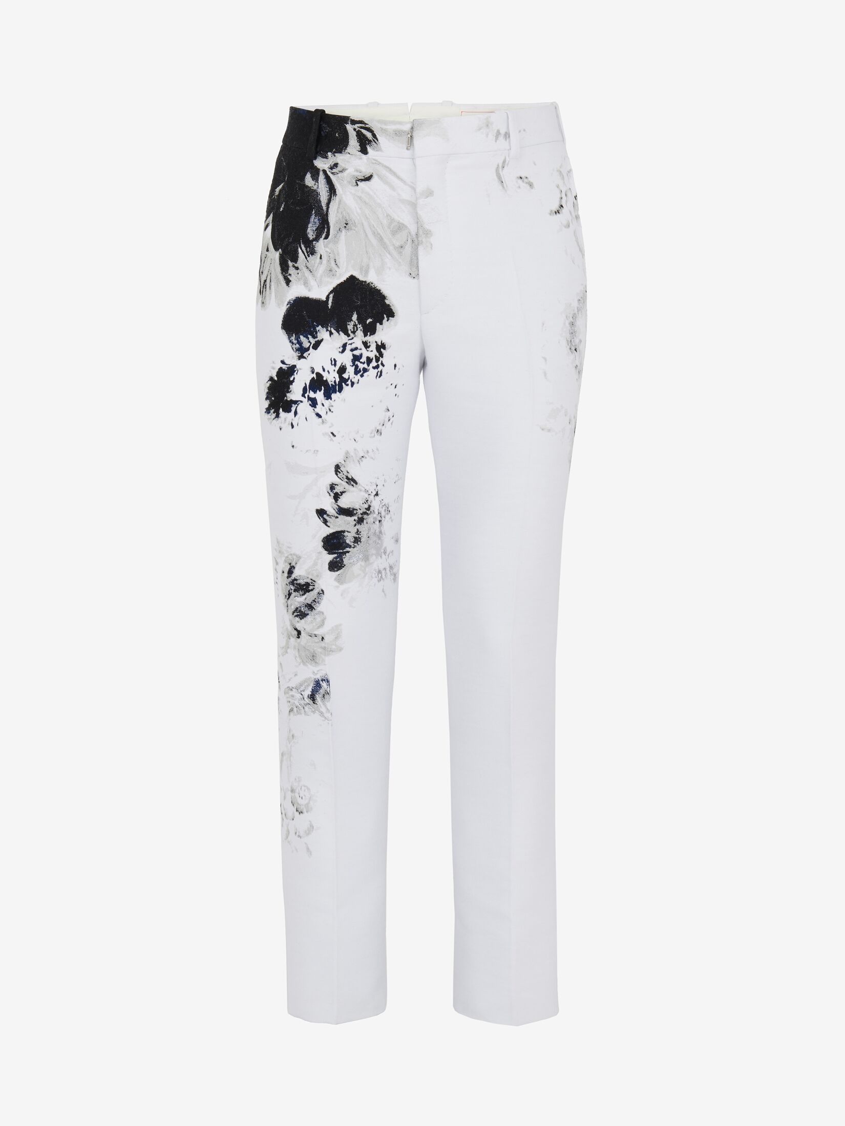 Men's Tailored Cigarette Trousers in Black/white - 1
