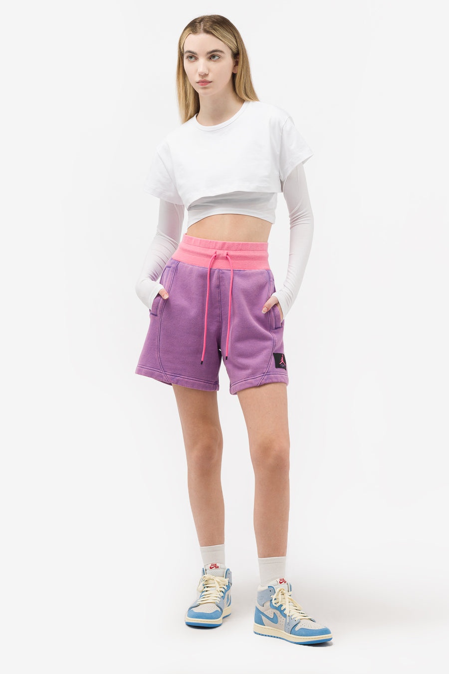 Flight Fleece Shorts in Wild Violet/Pinksicle - 2