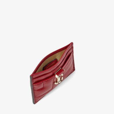 JIMMY CHOO Umika
Cranberry Quilted Nappa Leather Card Holder with JC Emblem outlook