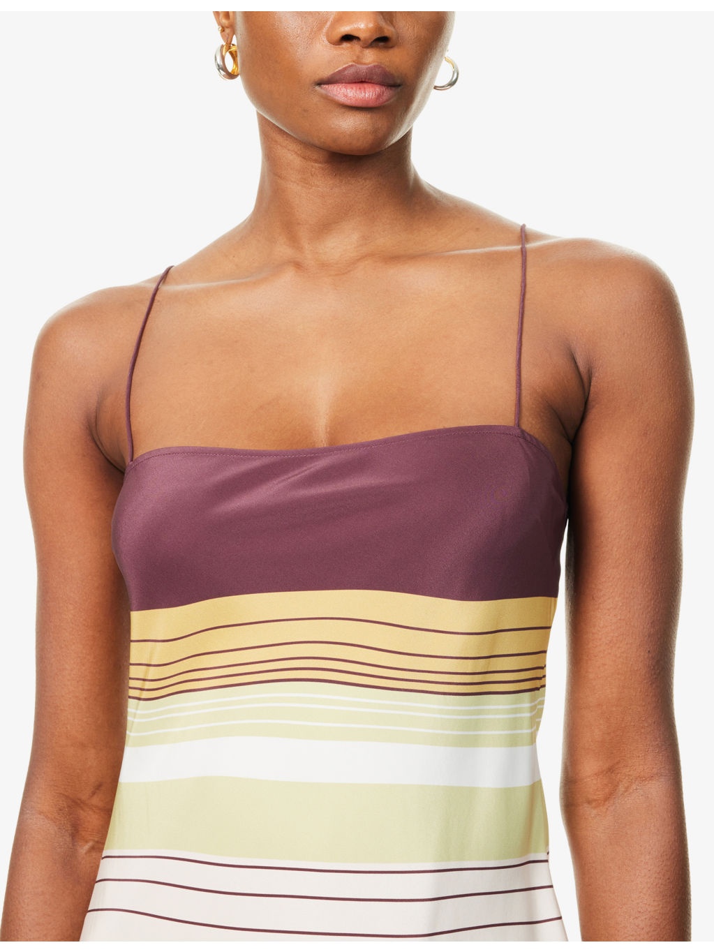 Fontana Striped Silk Midi Dress - 5