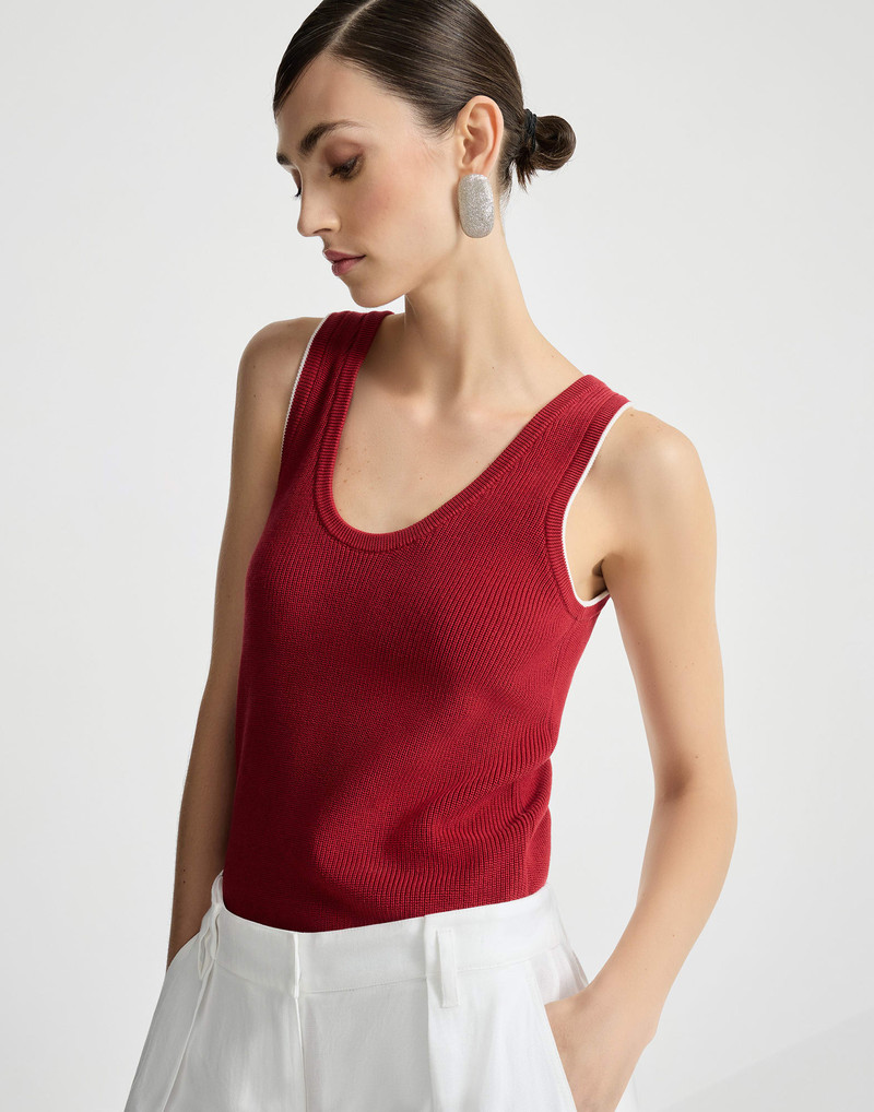 Cotton ribbed knit top 5