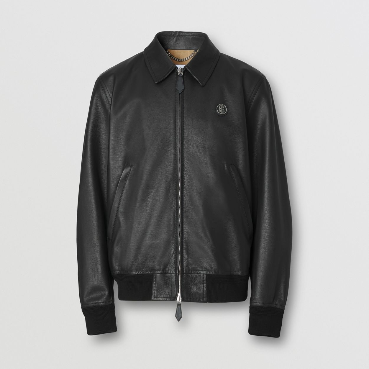 Monogram Motif Leather Harrington Jacket - 4