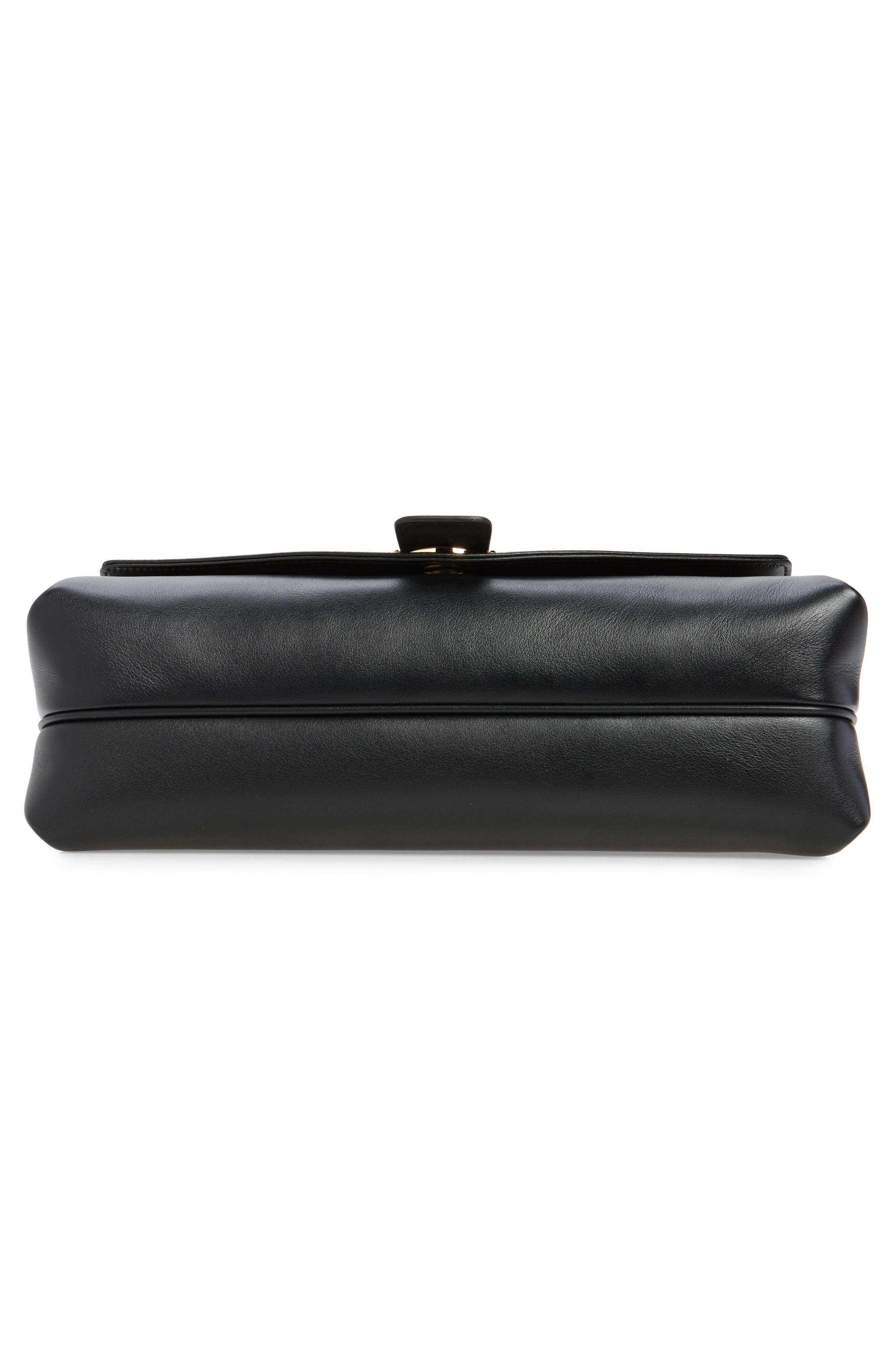 FERRAGAMO Medium Front Flap Leather Crossbody Bag in Nero at Nordstrom - 7