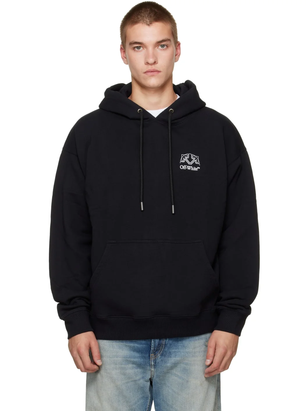 Black Offline Half Arrow Skate Hoodie - 1