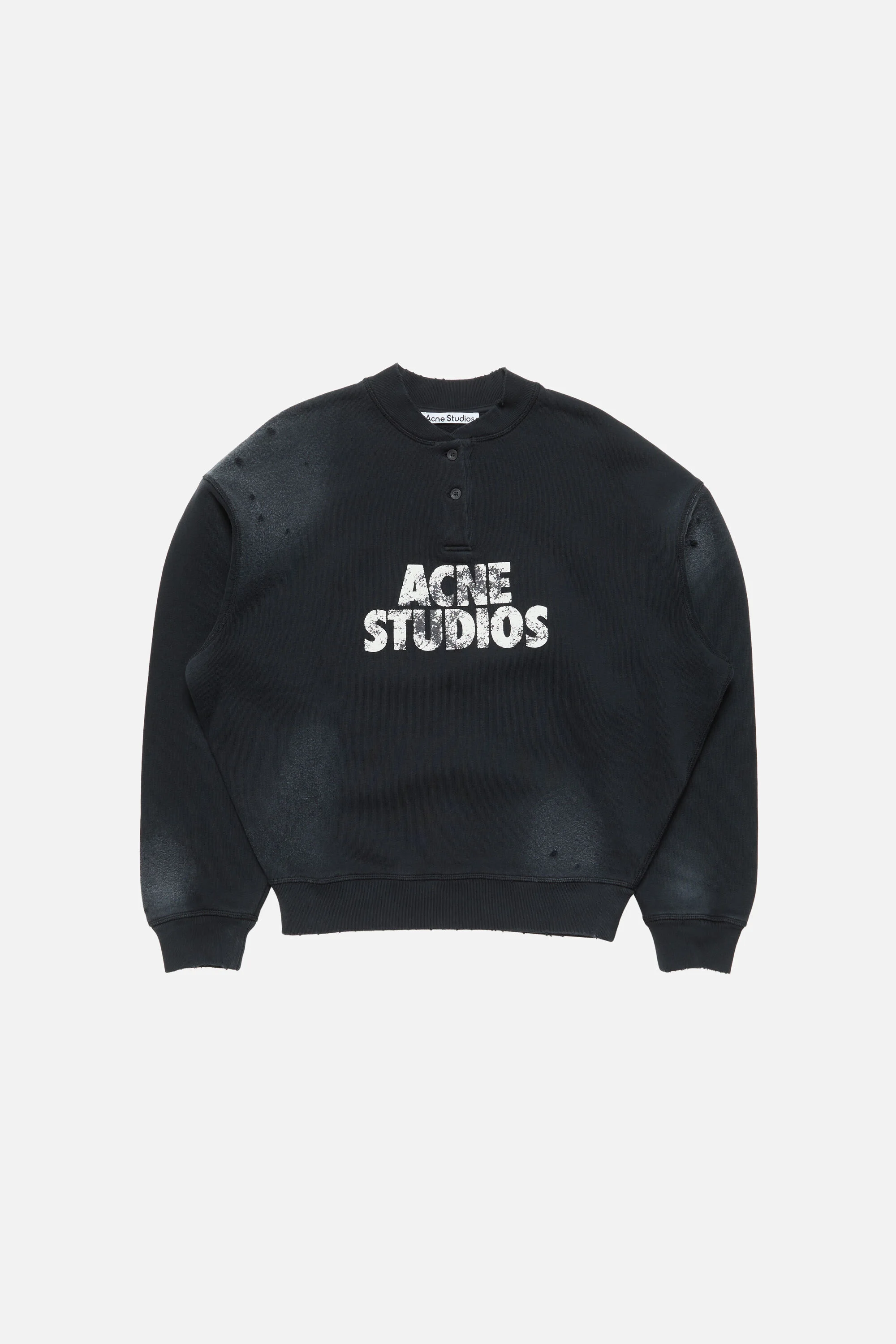 Fleece logo sweatshirt - Black - 1