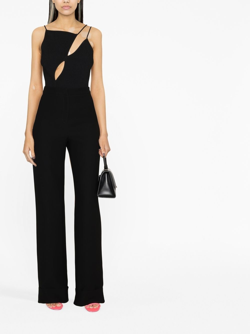 wide-leg high-waisted trousers - 2
