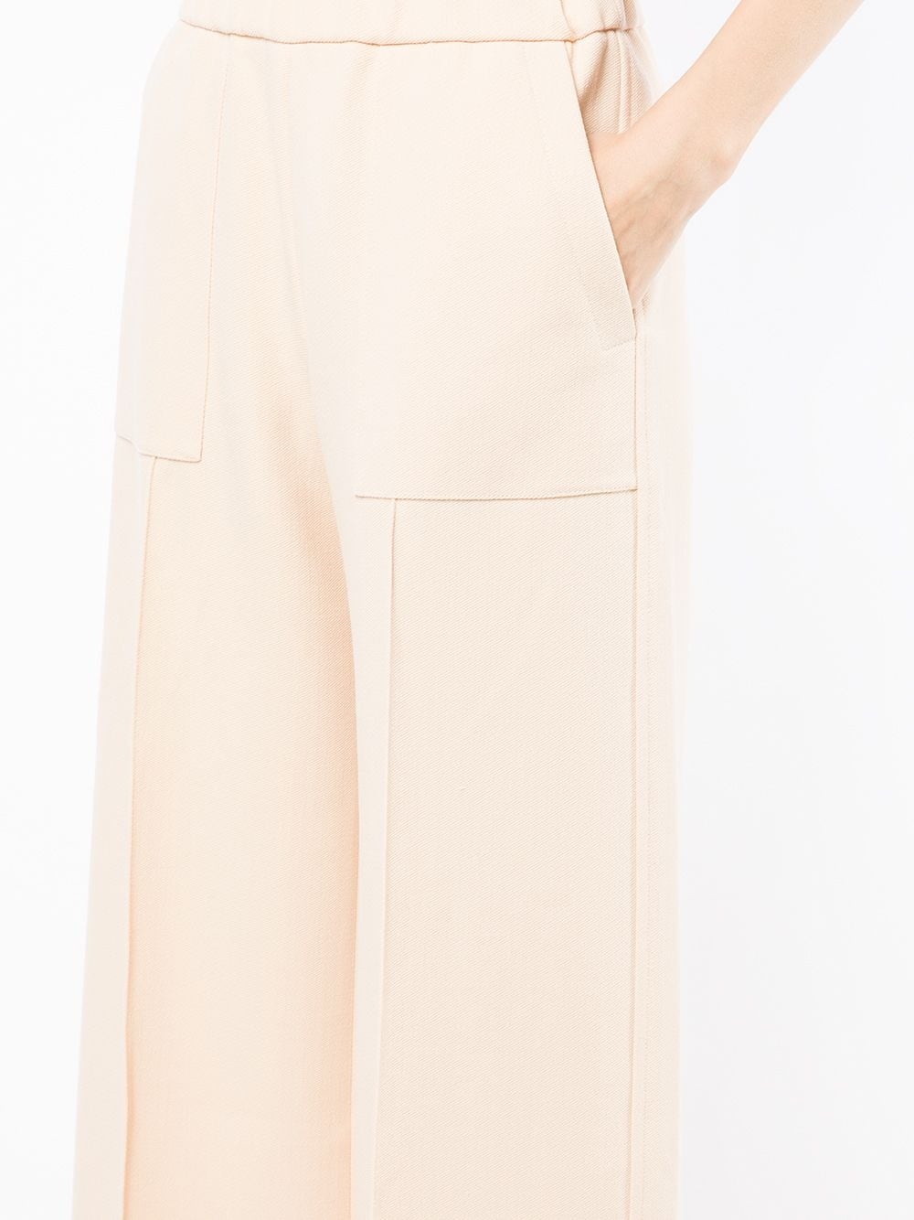wide-leg wool trousers - 5