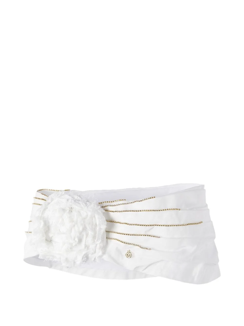 Hiromi rose-embellished crystal-detail headband - 1