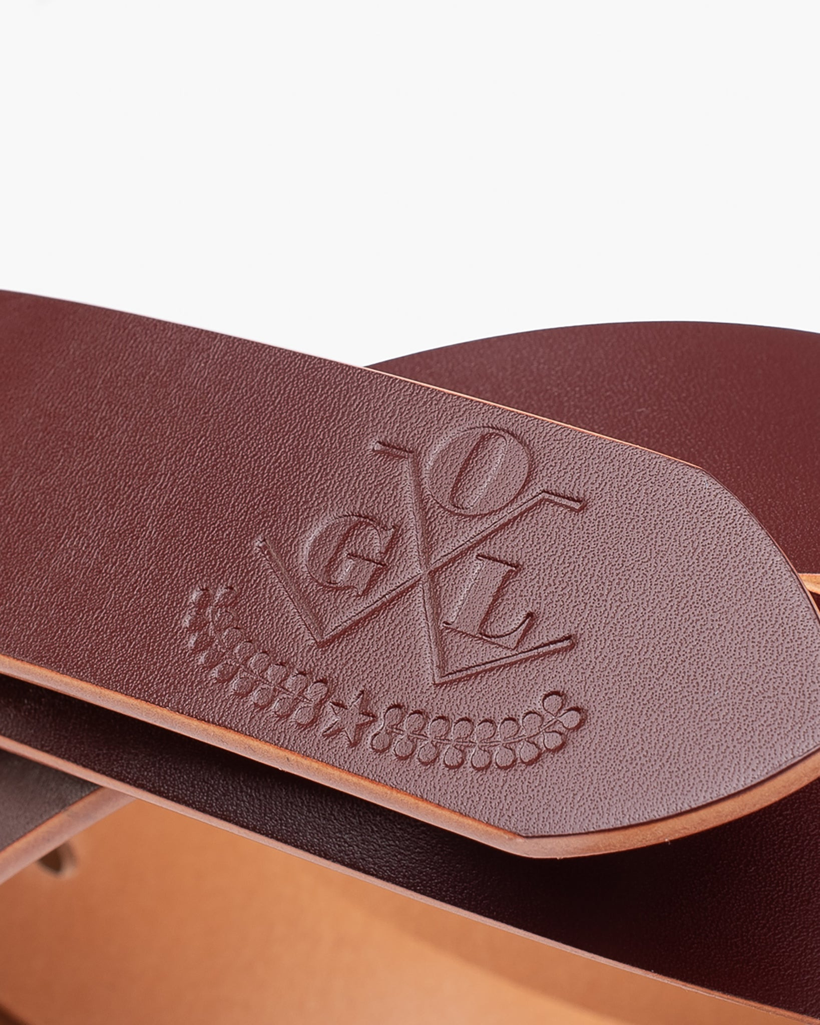 OGL-BELT-SPGAR-BRN OGL Single Prong Garrison Buckle Leather Belt  - Hand-Dyed Brown - 4