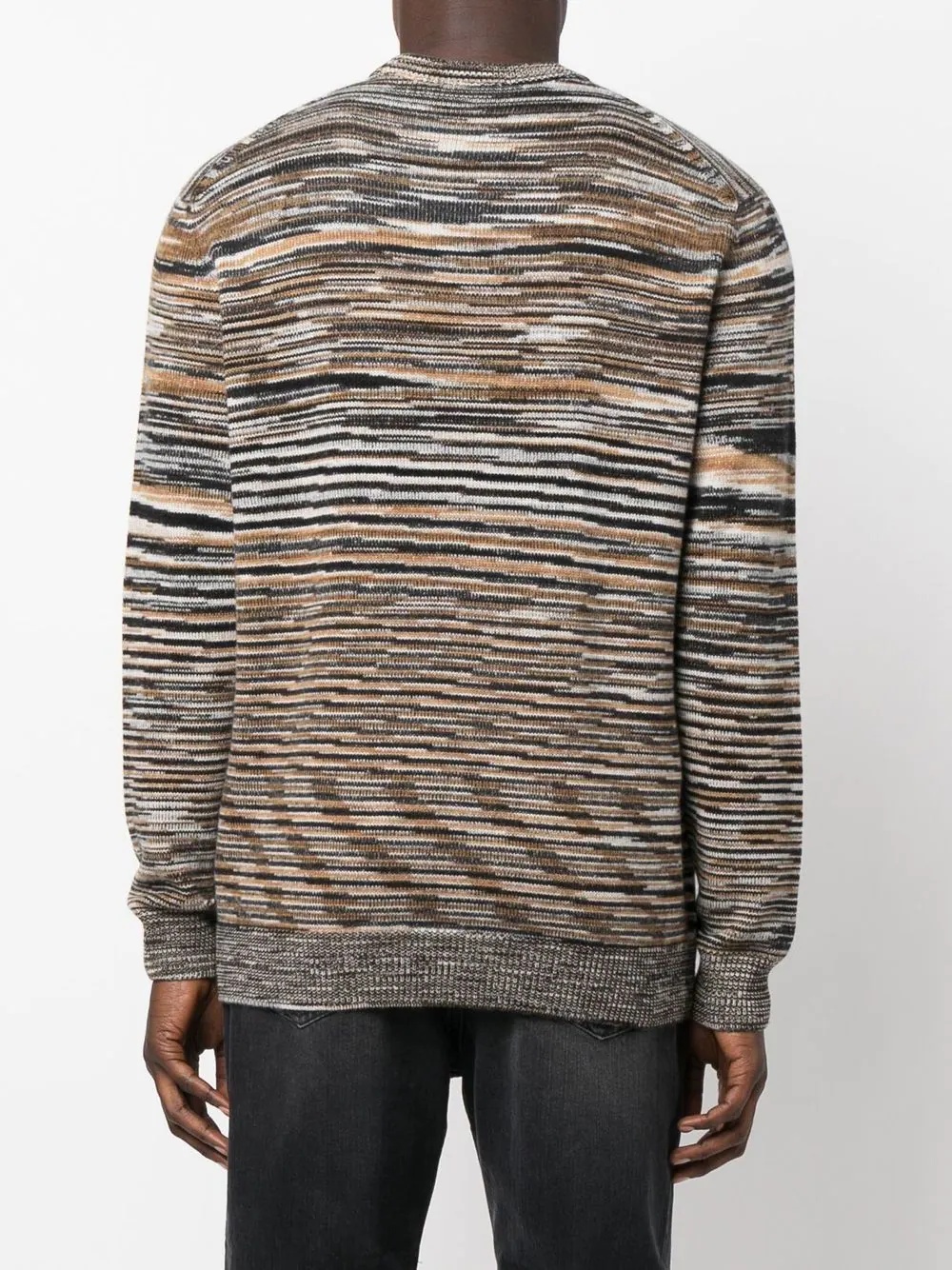 stripe-print cashmere jumper - 4