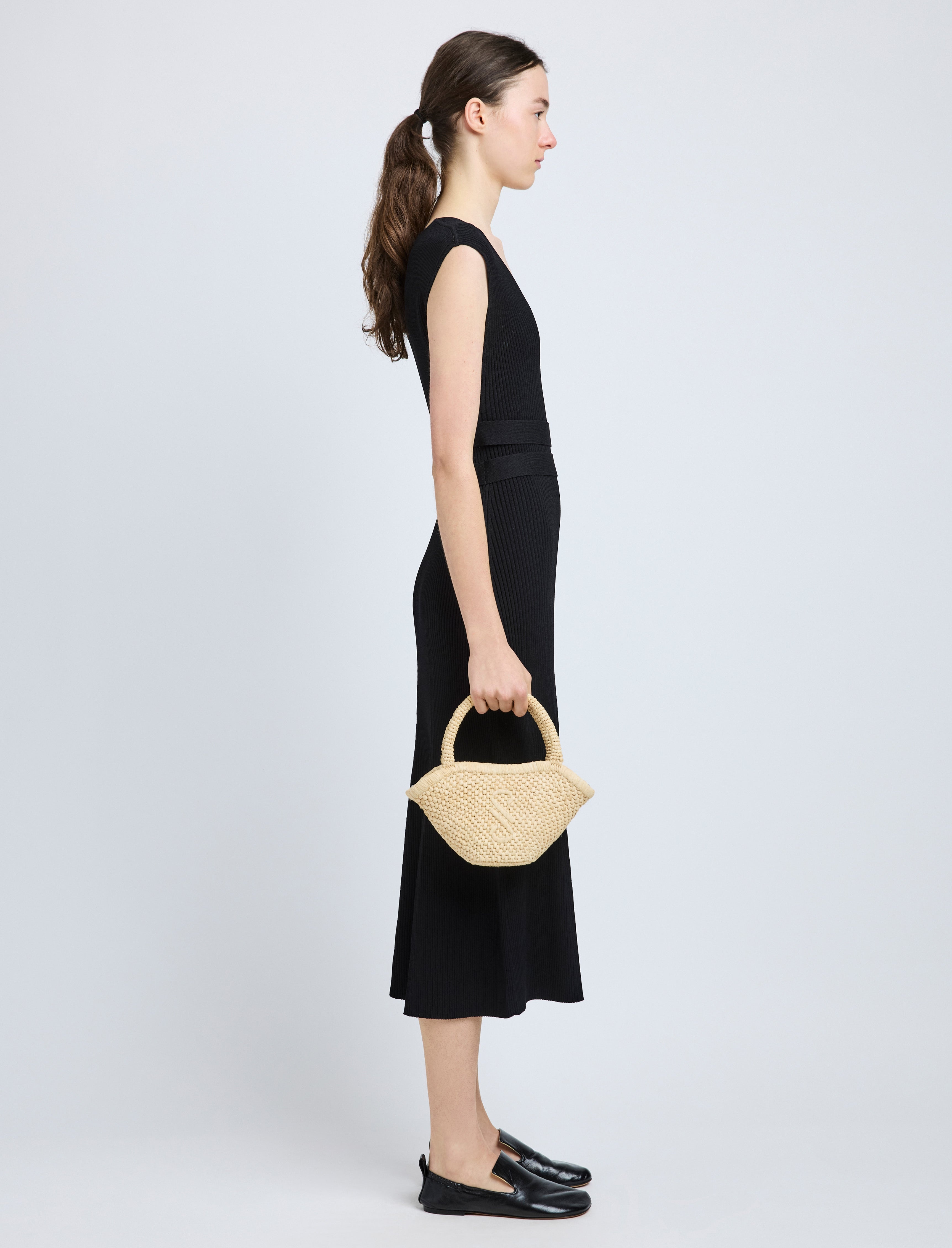 Small Chelsea Tote in Natural Raffia - 6
