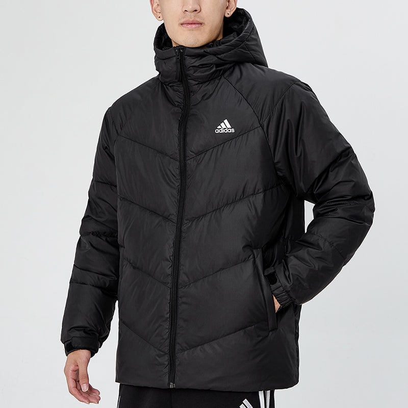 adidas Cb Down Jkt Casual Stay Warm Sports hooded down Jacket Black H20783 - 5